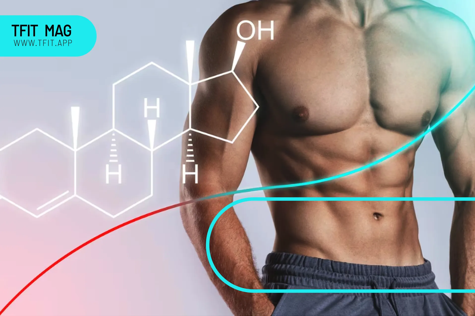 این تصویر نمایانگر تأثیر مکمل BCAA ؛ عضلات برجسته و فرمول شیمیایی، نقش BCAA را در رشد عضله، ریکاوری سریع‌تر و جلوگیری از تحلیل عضلانی نشان می‌دهند.